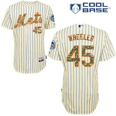 New York Mets #45 Zack Wheeler Authentic Cream USMCCool Base Jersey