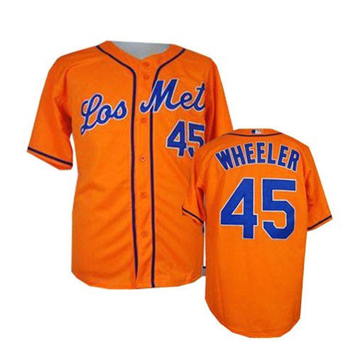 New York Mets #45 Zack Wheeler Authentic Orange Los New York MetsCool Base Jersey