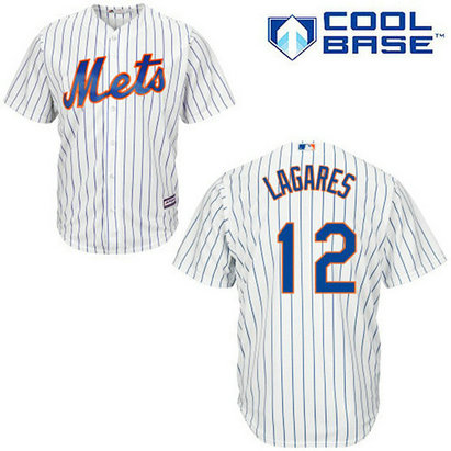 New York Mets #12 Juan Lagares Authentic White Home Cool Base Jersey New York Mets #12 Juan Lagares Authentic White Home Cool Base Jersey