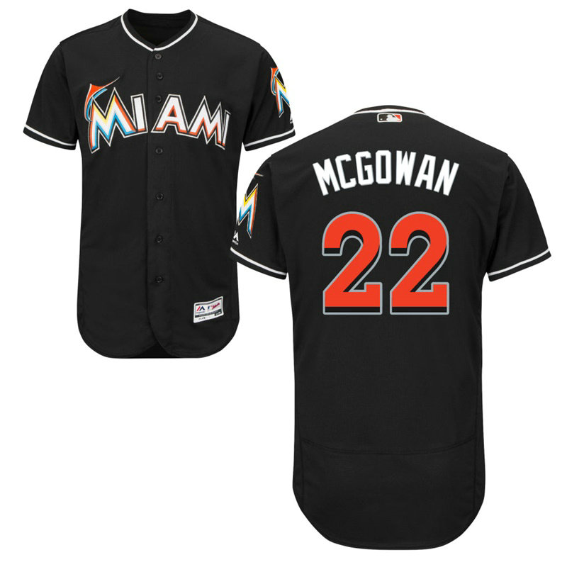 Miami Marlins Dustin McGowan #22 Black Alternate Flex Base Jersey
