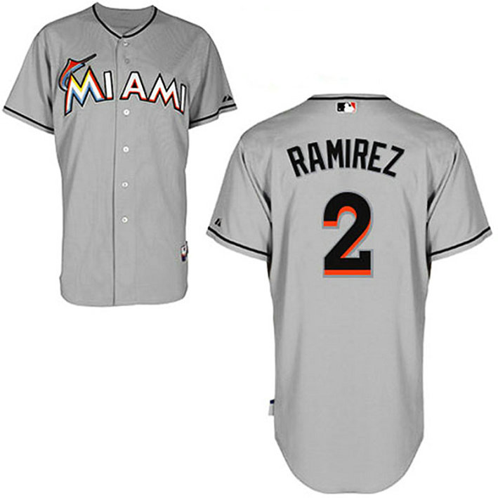 YOUTH Miami Marlins #2 Hanley RamirezGrey Jersey