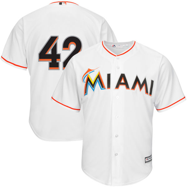 Miami Marlins Jackie Robinson #42 White Cool Base Jersey