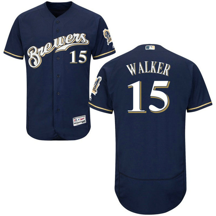 Milwaukee Brewers Neil Walker #15 Navy Alternate Home Flex Base Jersey Milwaukee Brewers Neil Walker #15 Navy Alternate Home Flex Base Jersey