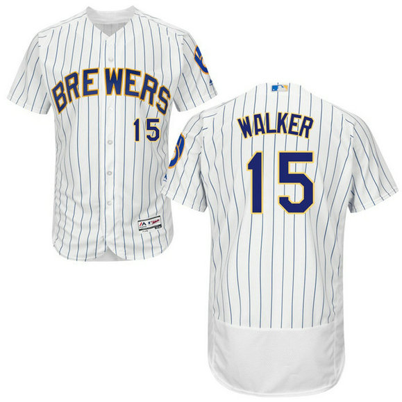 Milwaukee Brewers Neil Walker #15 White Alternate Flex Base Jersey Milwaukee Brewers Neil Walker #15 White Alternate Flex Base Jersey