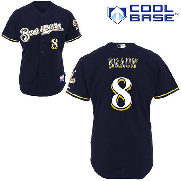 Milwaukee Brewers #8 Ryan Braun Blue Cool Base Jersey Milwaukee Brewers #8 Ryan Braun Blue Cool Base Jersey