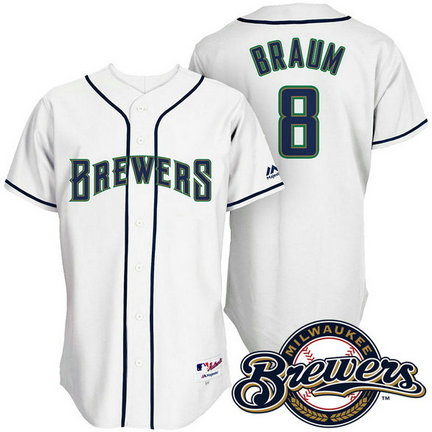 Milwaukee Brewers Ryan Braun #8 White 1994 Turn Back The Clock Throwback Jersey Milwaukee Brewers Ryan Braun #8 White 1994 Turn Back The Clock Throwback Jersey