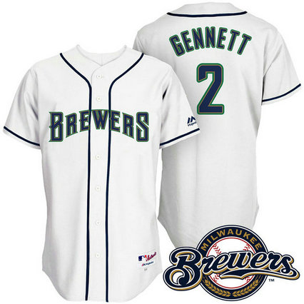 Milwaukee Brewers Scooter Gennett #2 White 1994 Turn Back The Clock Throwback Jersey Milwaukee Brewers Scooter Gennett #2 White 1994 Turn Back The Clock Throwback Jersey