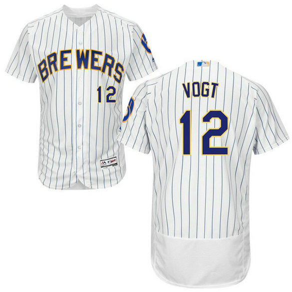 Milwaukee Brewers Stephen Vogt #12 White Alternate Flex Base Jersey Milwaukee Brewers Stephen Vogt #12 White Alternate Flex Base Jersey