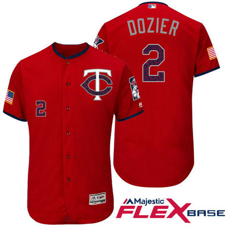 Minnesota Twins #2 Brian Dozier Red Stars & Stripes 2016 Independence Day Flex Base Jersey Minnesota Twins #2 Brian Dozier Red Stars & Stripes 2016 Independence Day Flex Base Jersey