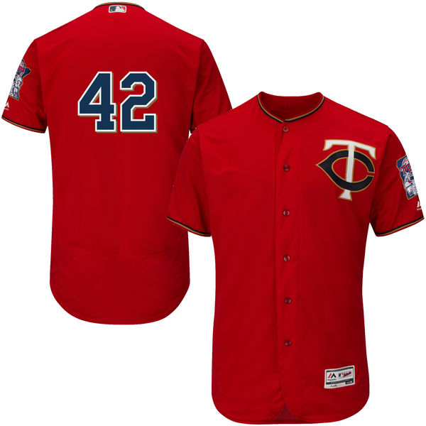 Minnesota Twins Jackie Robinson #42 Red Authentic Collection Flexbase Jersey Minnesota Twins Jackie Robinson #42 Red Authentic Collection Flexbase Jersey