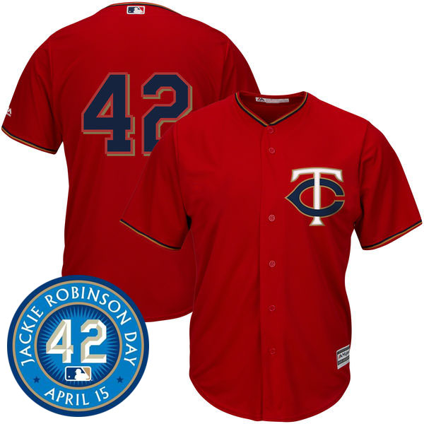 Minnesota Twins #42 Jackie Robinson Scarlet Cool Base Jersey Minnesota Twins #42 Jackie Robinson Scarlet Cool Base Jersey