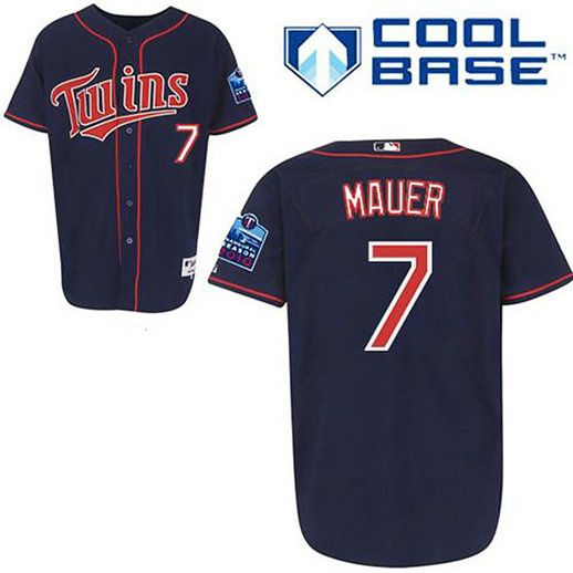 Minnesota Twins #7 Joe Mauer Navy Blue Jersey Minnesota Twins #7 Joe Mauer Navy Blue Jersey