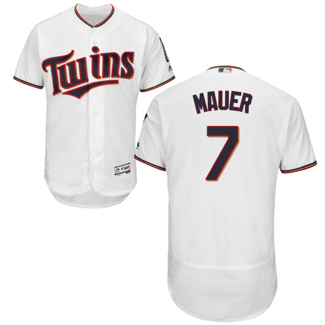 Minnesota Twins Joe Mauer #7 White Authentic Collection Flexbase Jersey Minnesota Twins Joe Mauer #7 White Authentic Collection Flexbase Jersey