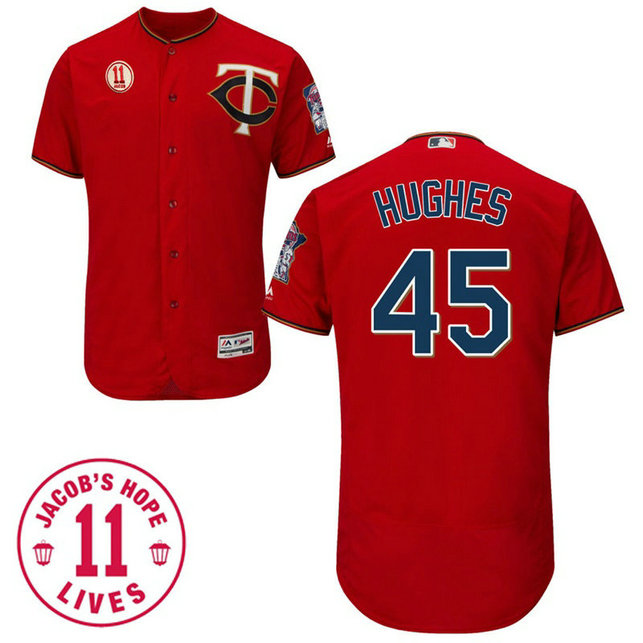 Minnesota Twins Phil Hughes Scarlet No.11 Jacob Patch Jersey Minnesota Twins Phil Hughes Scarlet No.11 Jacob Patch Jersey