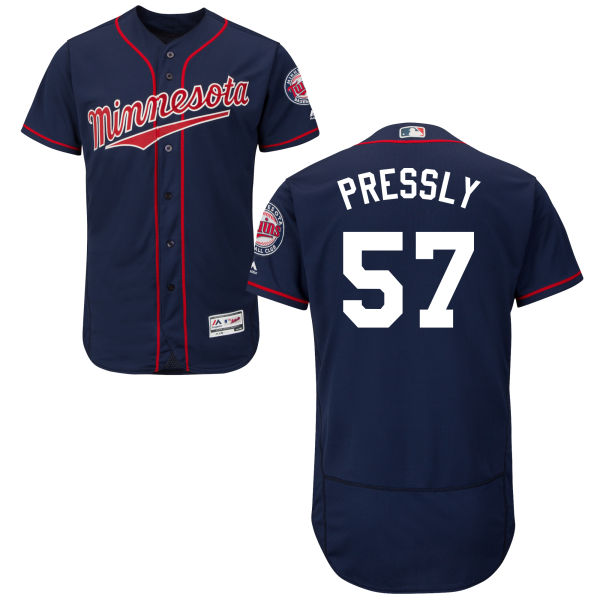 Minnesota Twins Ryan Pressly #57 Navy Authentic Collection Flexbase Jersey