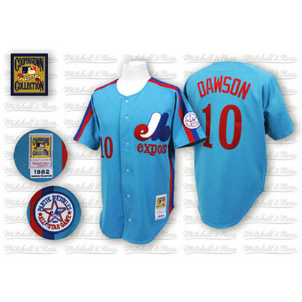 Montreal Expos #10 Andre Dawson Blue Throwback Jersey Montreal Expos #10 Andre Dawson Blue Throwback Jersey