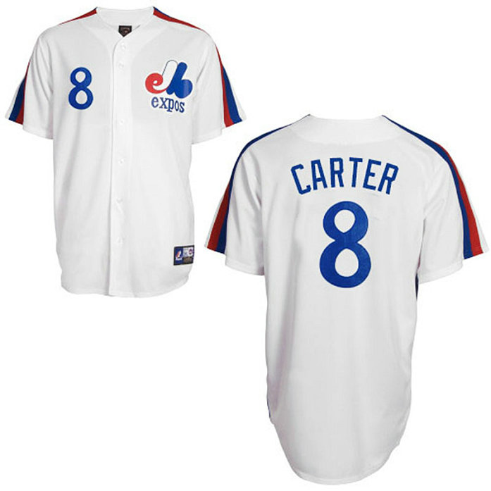 Montreal Expos #8 Gary Carter White Jersey Montreal Expos #8 Gary Carter White Jersey