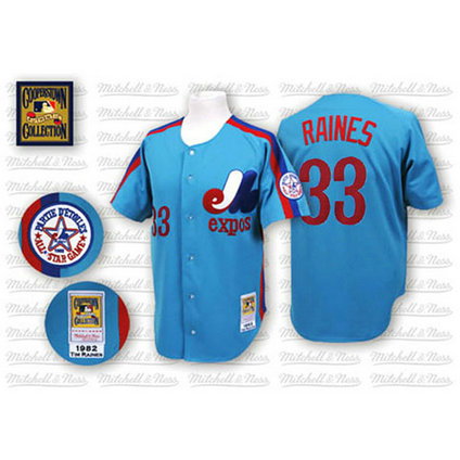 Montreal Expos #33 Larry Walker Blue Jersey Montreal Expos #33 Larry Walker Blue Jersey