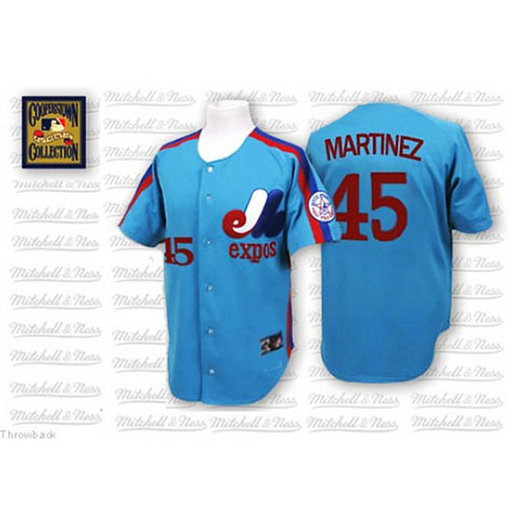 Montreal Expos #45 Pedro Martinez Blue Jersey Montreal Expos #45 Pedro Martinez Blue Jersey