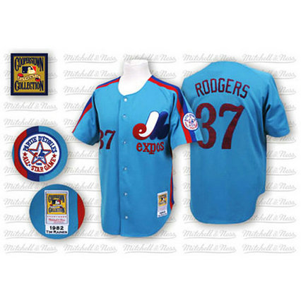 Montreal Expos #37 Steve Rodgers Blue Jersey Montreal Expos #37 Steve Rodgers Blue Jersey