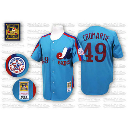 Montreal Expos #49 Warren Cromartie Blue Jersey