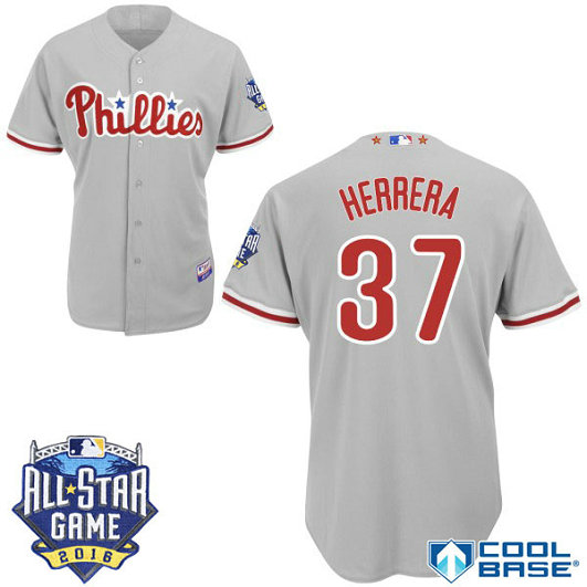 Philadelphia Phillies #37 Odubel Herrera Grey 2016All Star Game Patch Cool Base Jersey