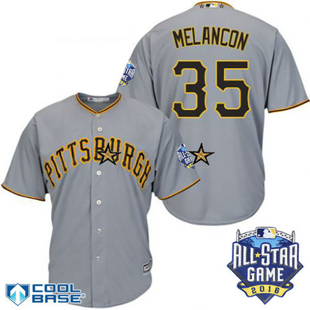 Pittsburgh Pirates #35 Mark Melancon Grey 2016All Star Game Patch Cool Base Jersey Pittsburgh Pirates #35 Mark Melancon Grey 2016All Star Game Patch Cool Base Jersey