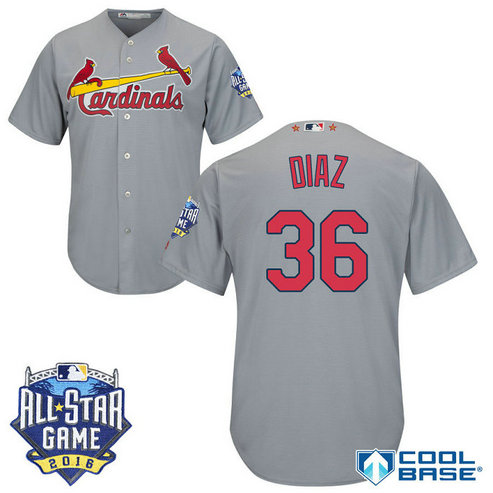 St. Louis Cardinals #36 Aledmys Diaz Grey 2016All Star Game Patch Cool Base Jersey