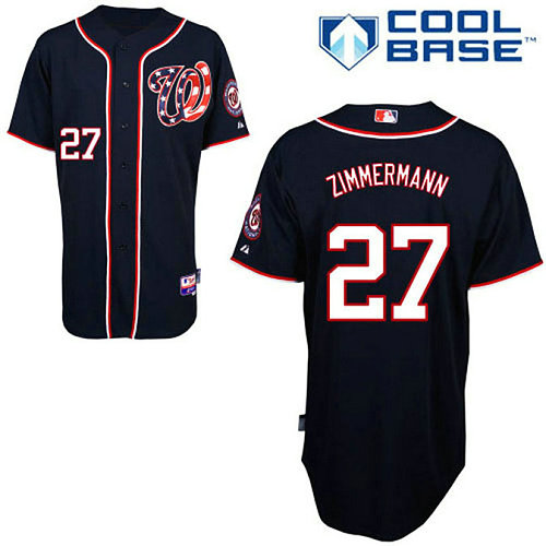 Washington Nationals #27 Jordan Zimmermann Authentic Navy Blue Alternate Cool Base Jersey Washington Nationals #27 Jordan Zimmermann Authentic Navy Blue Alternate Cool Base Jersey
