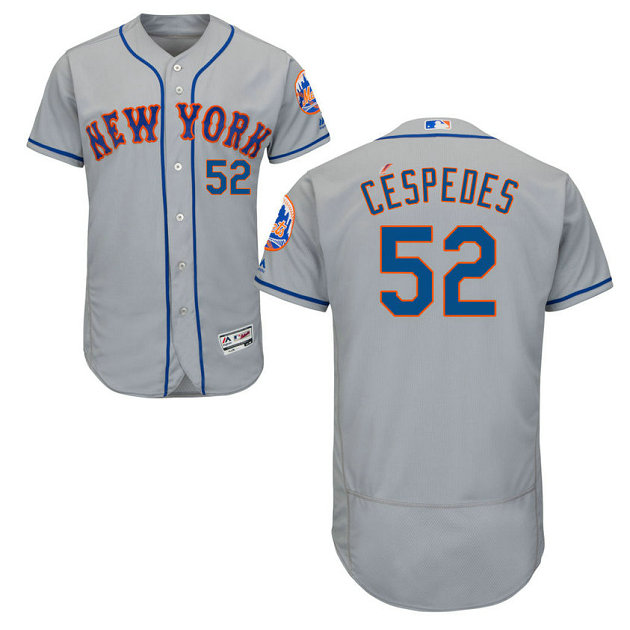 New York Mets #52 Yoenis Cespedes Grey Hispanic Heritage Flex Base Jersey New York Mets #52 Yoenis Cespedes Grey Hispanic Heritage Flex Base Jersey