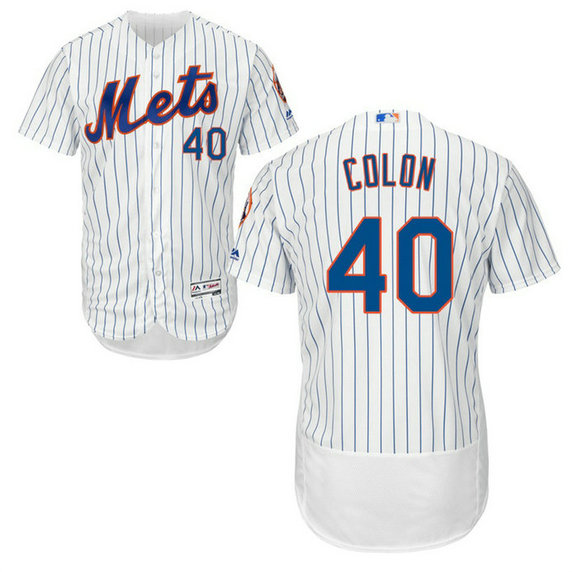 New York Mets Bartolo Colon #40 Home White Authentic Collection Flex Base Jersey New York Mets Bartolo Colon #40 Home White Authentic Collection Flex Base Jersey