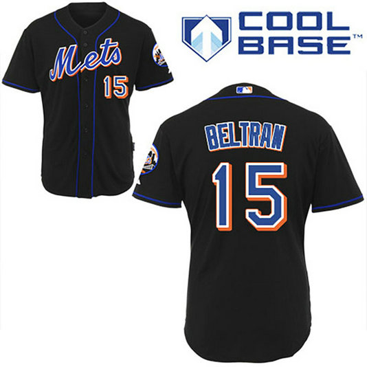 New York Mets #15 Carlos Beltran Black Alternate Jersey