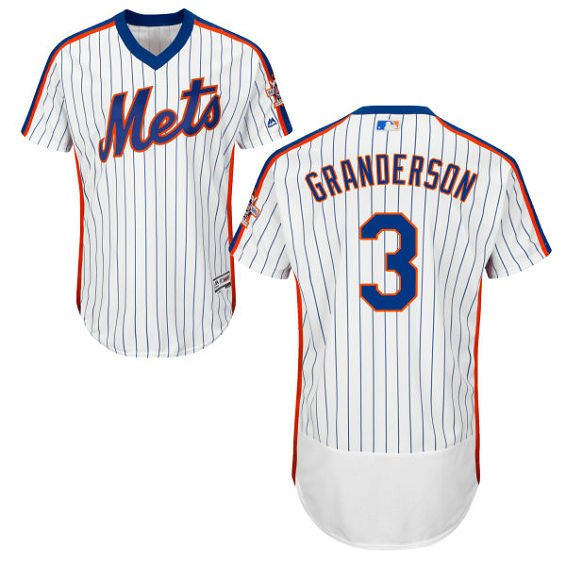 New York Mets #3 Curtis Granderson White Alternate Flexbase Authentic Collection Player Jersey New York Mets #3 Curtis Granderson White Alternate Flexbase Authentic Collection Player Jersey