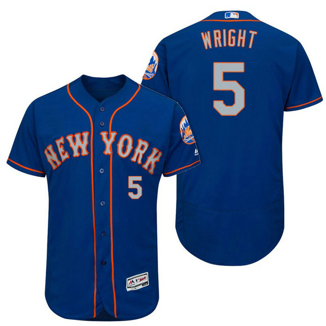 New York Mets David Wright #5 Royal/Grey 2017 Alternate Flex Base Jersey