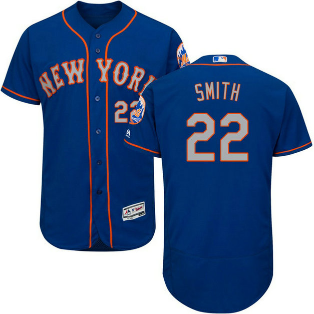 New York Mets Dominic Smith #22 Royal & Grey 2017 Alternate Flex Base Jersey