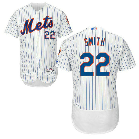 New York Mets Dominic Smith #22 White Home Flex Base Jersey
