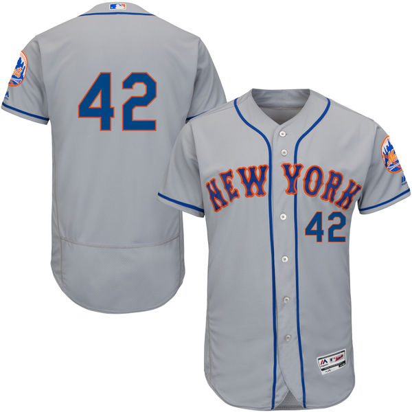 New York Mets Jackie Robinson #42 Grey Authentic Collection Flexbase Jersey