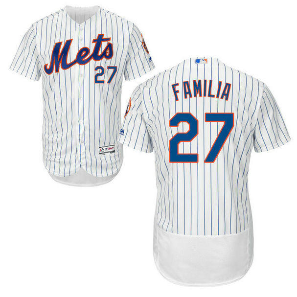 New York Mets Jeurys Familia #27 Home White Authentic Collection Flex Base Jersey New York Mets Jeurys Familia #27 Home White Authentic Collection Flex Base Jersey