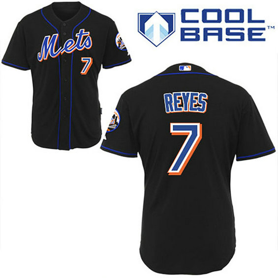 New York Mets #7 Jose Reyes Black Alternate Jersey New York Mets #7 Jose Reyes Black Alternate Jersey