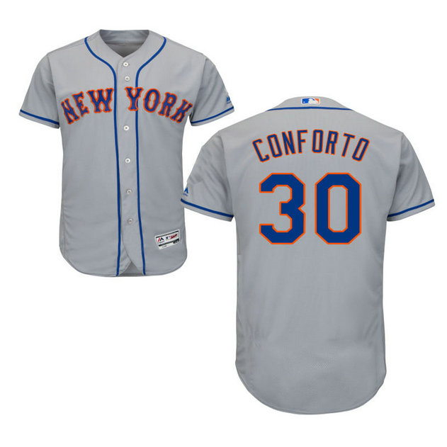 New York Mets Michael Conforto #30 Grey Official Cool Base Jersey