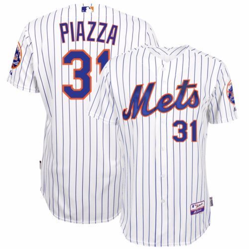 New York Mets #31 Mike Piazza Authentic Home White Cool Base Jersey New York Mets #31 Mike Piazza Authentic Home White Cool Base Jersey