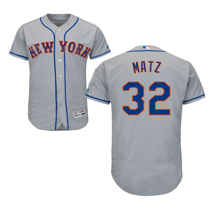 New York Mets Steven Matz #32 Grey Official Cool Base Jersey