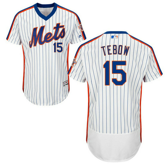 New York Mets Tim Tebow #15 Home White/Royal Authentic Collection Flex Base Jersey New York Mets Tim Tebow #15 Home White/Royal Authentic Collection Flex Base Jersey