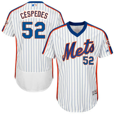 New York Mets Yoenis Cespedes #52 White Authentic Collection Flexbase Jersey New York Mets Yoenis Cespedes #52 White Authentic Collection Flexbase Jersey