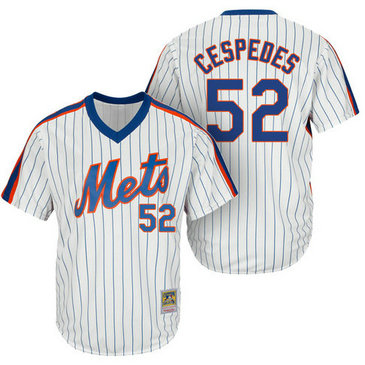 New York Mets Yoenis Cespedes #52 White Cooperstown Cool Base Collection Player Jersey New York Mets Yoenis Cespedes #52 White Cooperstown Cool Base Collection Player Jersey