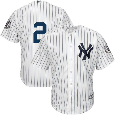 New York Yankees Derek Jeter White/Navy #2 Official Cool Base Jersey New York Yankees Derek Jeter White/Navy #2 Official Cool Base Jersey