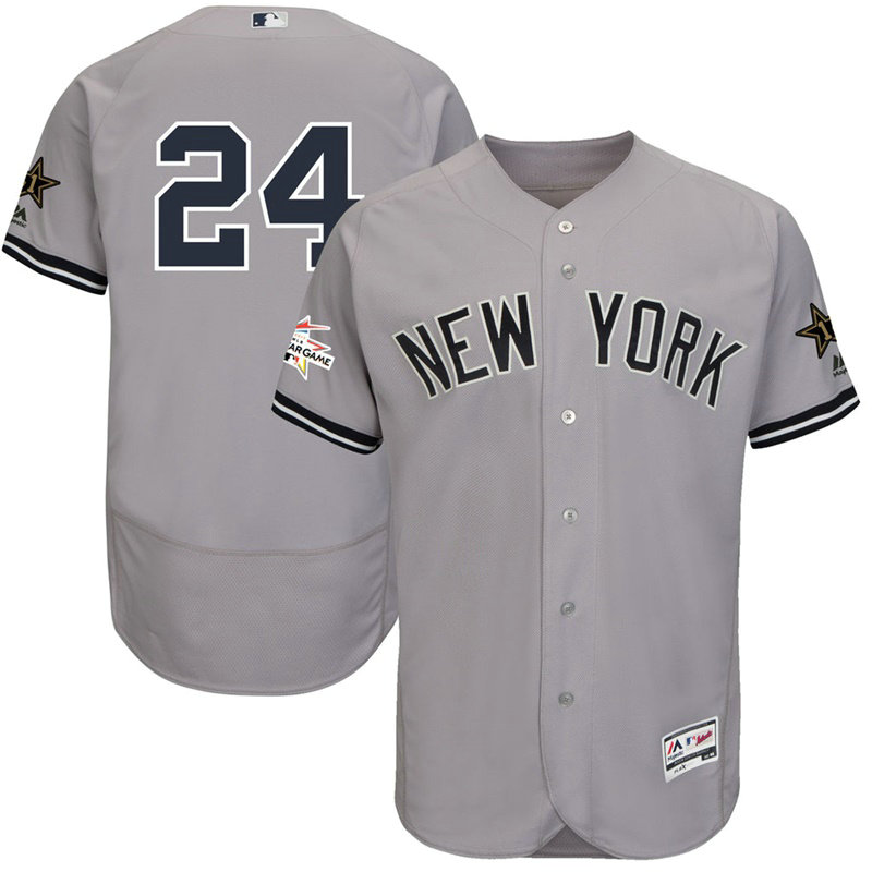 New York Yankees Gary Sanchez #24 Grey 2017 All-Star Flex Base Jersey
