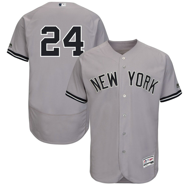New York Yankees Gary Sanchez #24 Grey Road Flex Base Jersey