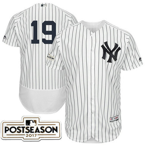 New York Yankees Masahiro Tanaka #19 White 2017 Postseason Patch Flex Base Jersey