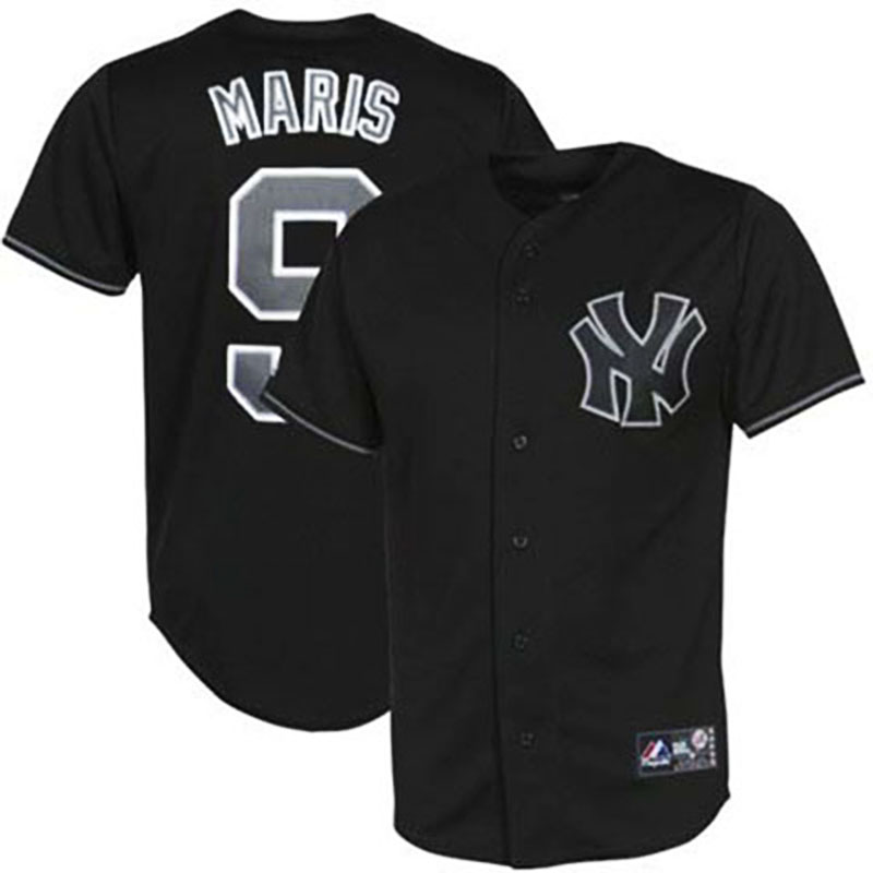 New York Yankees #9 Roger Maris Black Fashion Jersey New York Yankees #9 Roger Maris Black Fashion Jersey